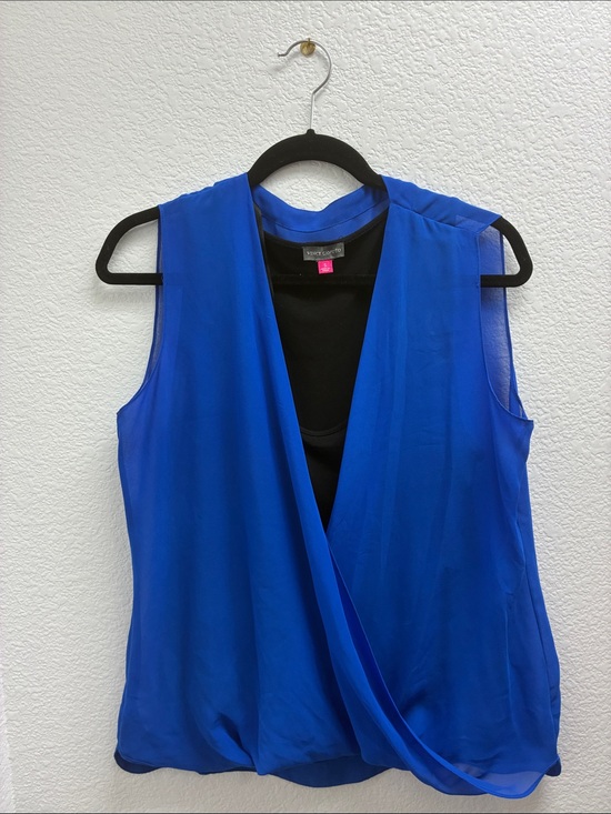 Vince Camuto Tops - Vince Camuto Bright Cobalt Blue Draped Sleeveless Camisole
